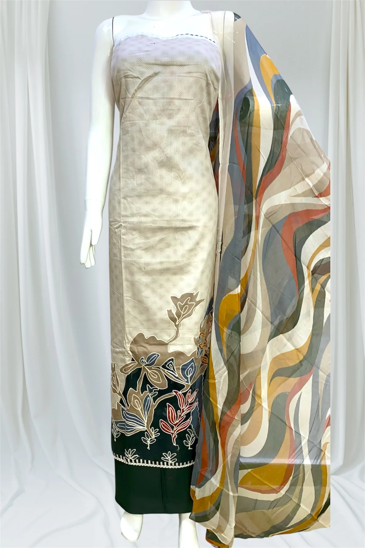 Pure Cotton Salwar Suit with Pure Chiffon Dupatta – Elegant Ethnic Wear - Image 4