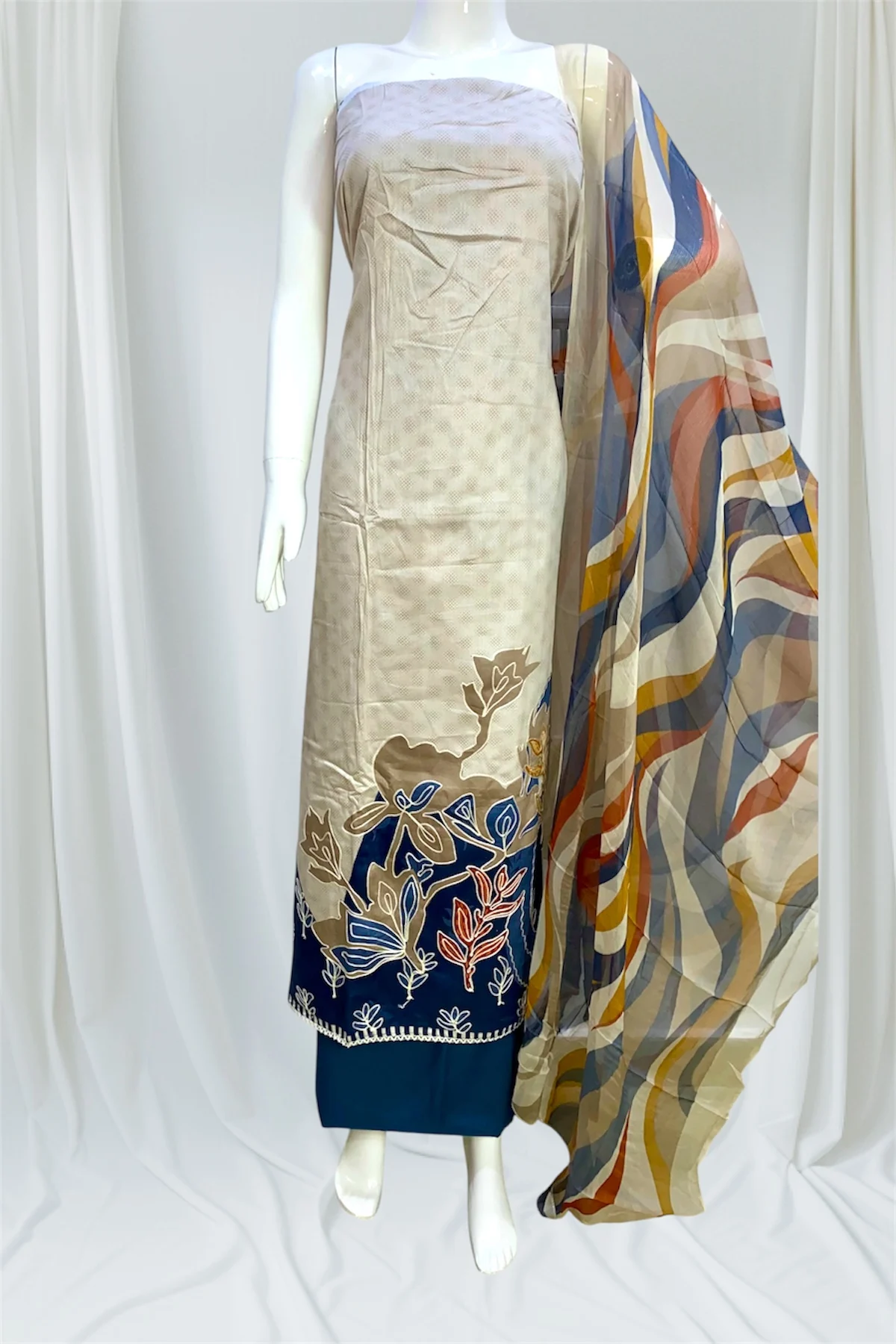Pure Cotton Salwar Suit with Pure Chiffon Dupatta – Elegant Ethnic Wear - Image 5